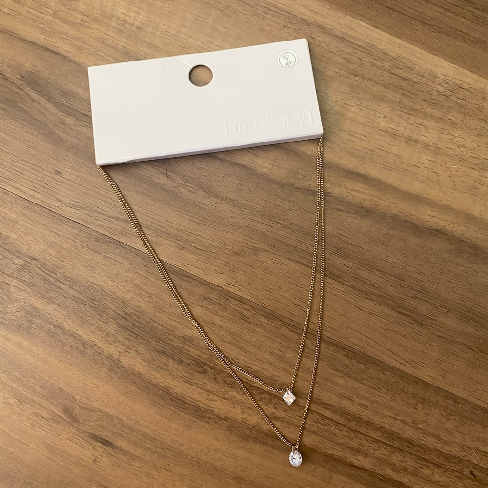 NWT Forever21 Dainty Double Necklace